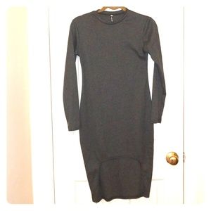 Dark grey sweater dress